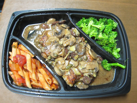 Takeout order of chicken scaloppine