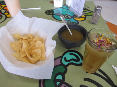 Chips, salsa, and herbal tea