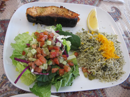 Salmon plate gives a Persian twist to the food