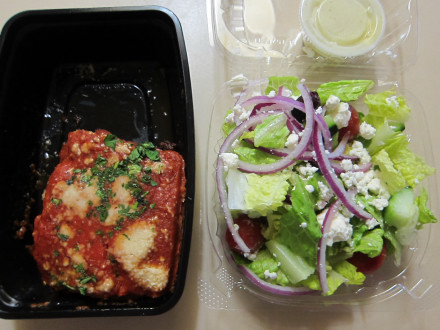 Moussaka in a delivery order