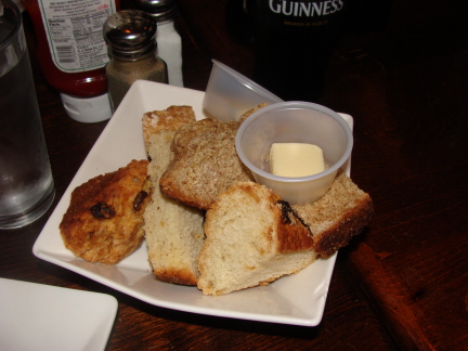 Bread served as an appetizer