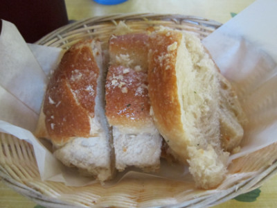 Garlic bread served with meals