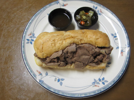 Italian beef sandwich