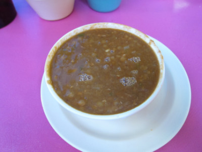 Lentil soup from El Jacalaito is one of the appetizer choices on the Lent Special