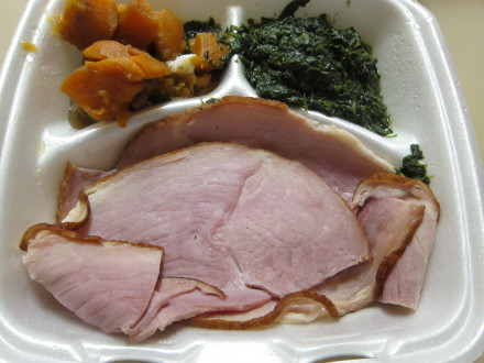 Carved ham at Luby's