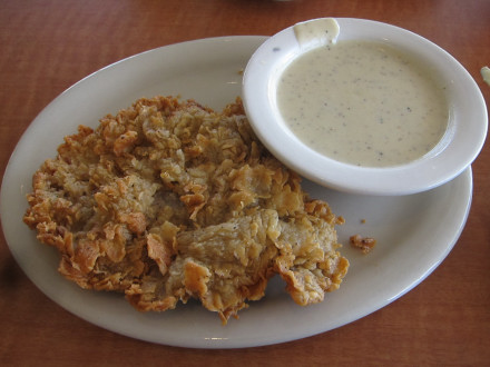 Chicken fried steak is many times not in the serving line but you can order it