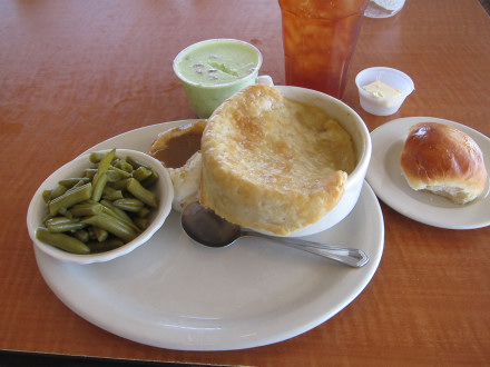 Chicken pot pie on the LuAnn plate