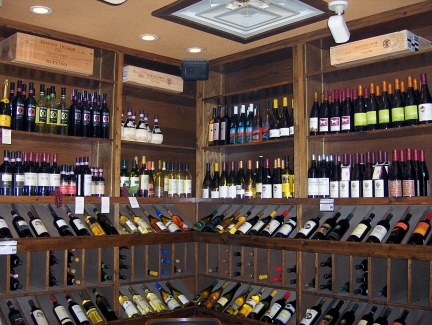 A sample of the wine selection
