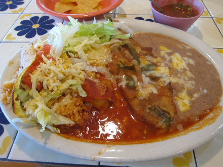 Mexican plate is a good way to sample several items