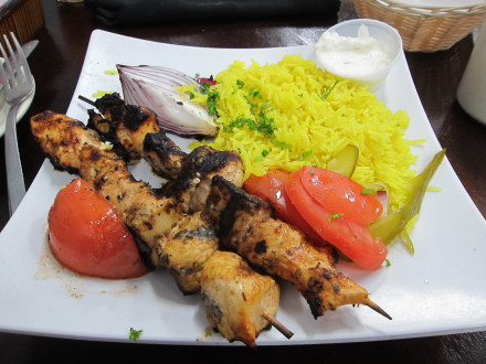 Chicken kabob at Nour