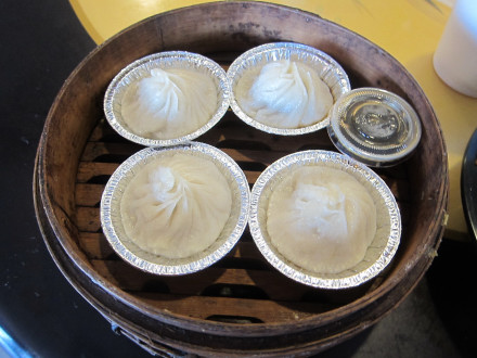 Pork soup dumplings (xiao long bao)