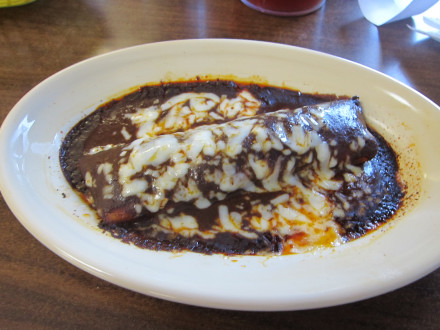 Enchilada with mole