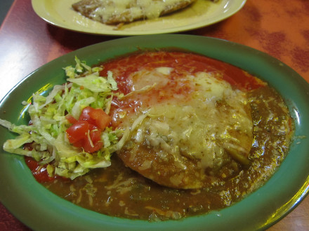 Chope's red and green enchiladas are among the best