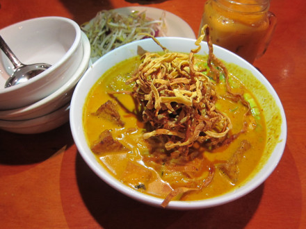 Kao soi is one of the very complex and not too sweet dishes served at Madam Mam's