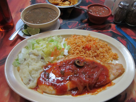 The Ash Wednesday Lent meal at Delicias Cafe, El Paso, TX