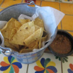 A generous serving of chips and salsa