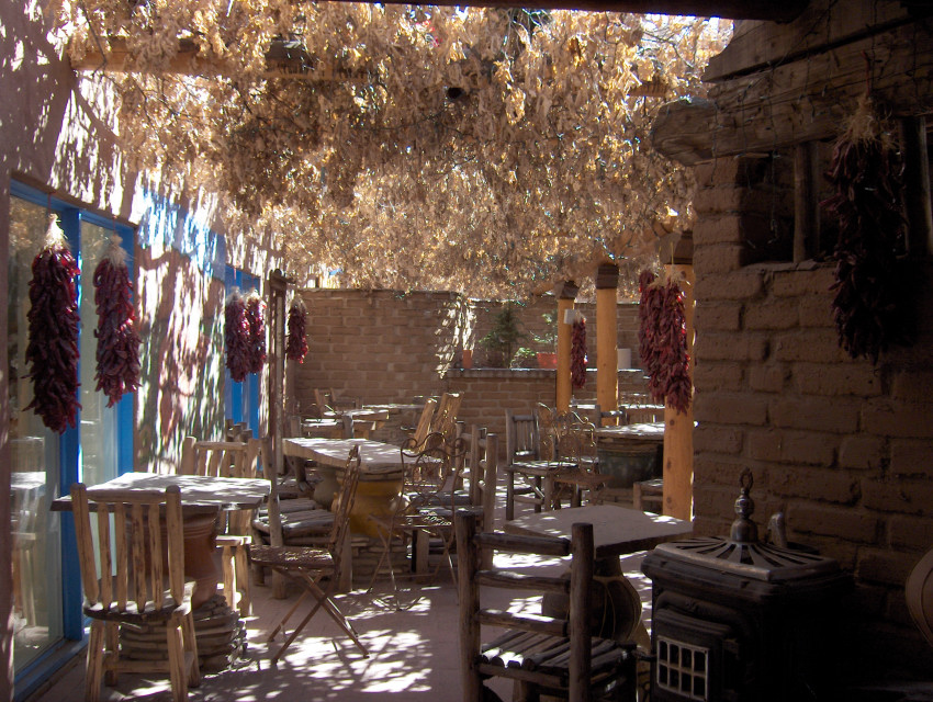 The patio at the old restaurant