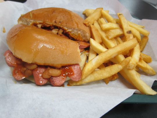 Round hot dog
