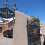 The Double Eagle sign means you are also entering Peppers, the lunch time version of the restaurant