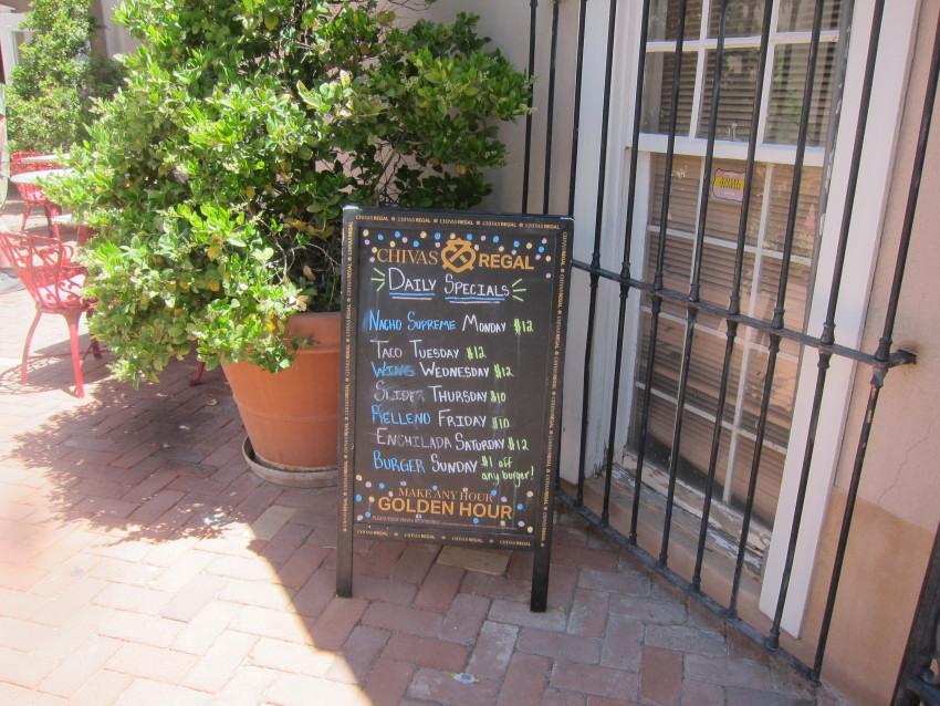 Daily specials at Peppers