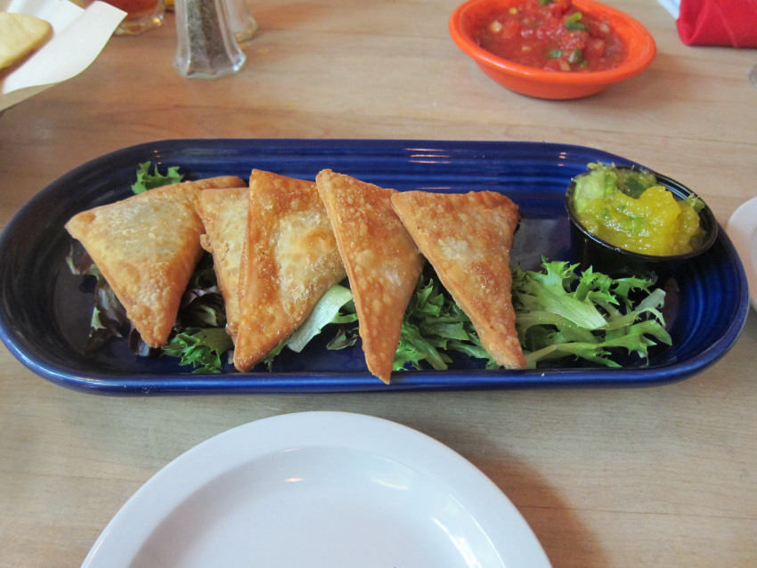 Green chile wontons