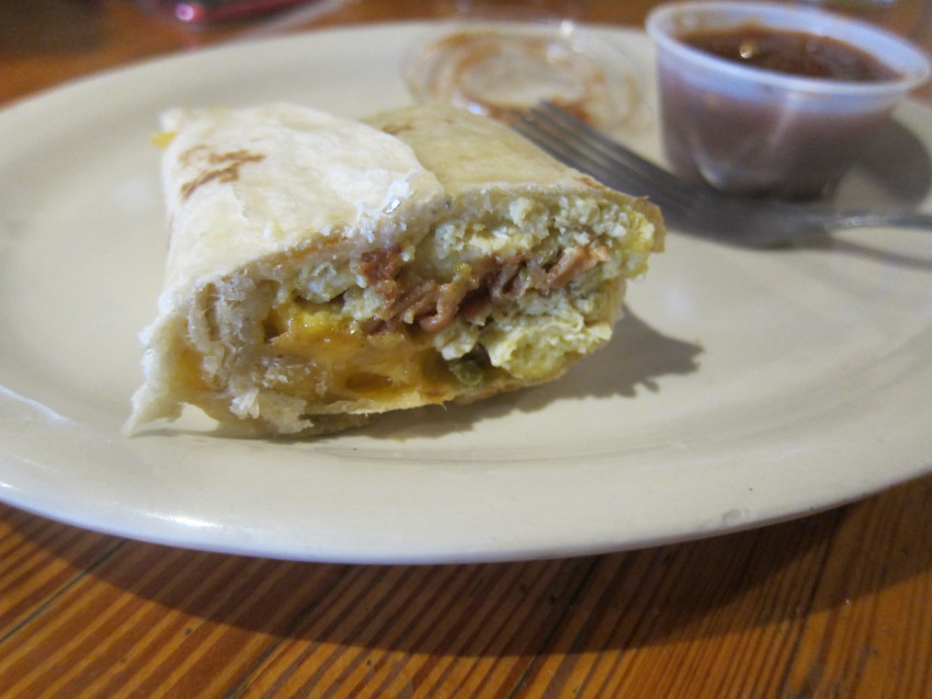 Burrito cut open