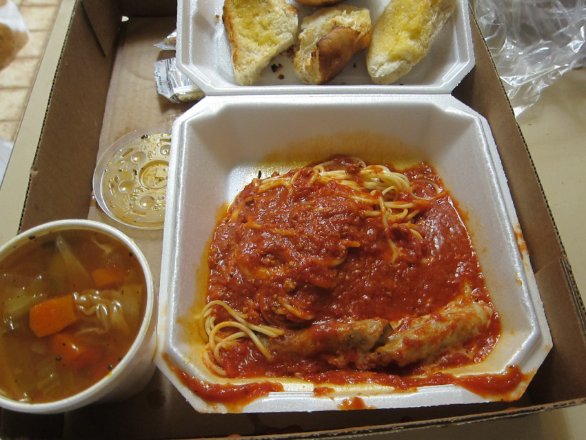 Enough food to last a couple of meals