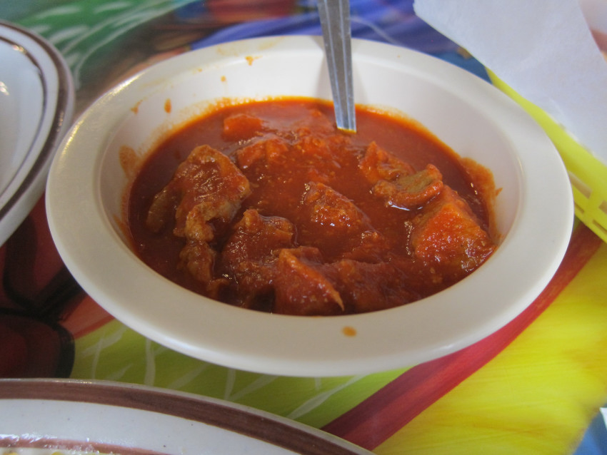 Chile rojo, or "chile stew"