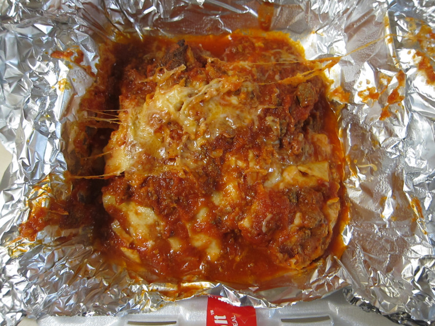 Lasagna from a delivery order