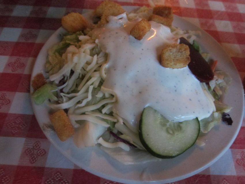 Salad with everything but the kitchen sink